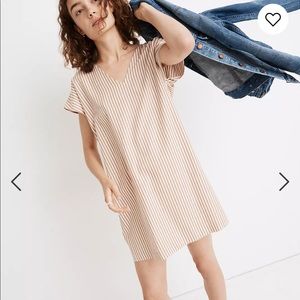 Madewell Button Back Easy Dress in Stripe